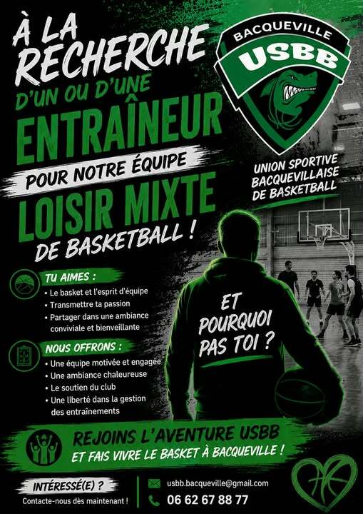 Recherche entraîneur pour notre équipe Loisirs