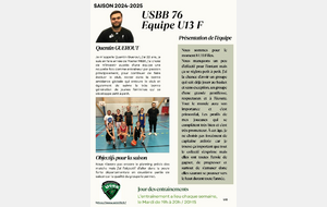 Présentation de l'équipe U13 Filles